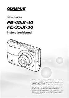 Olympus FE 45 manual. Camera Instructions.